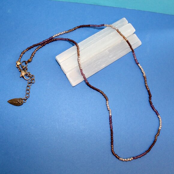 Coldwater Creek Small Glass Beaded Necklace - Picture 1 of 3